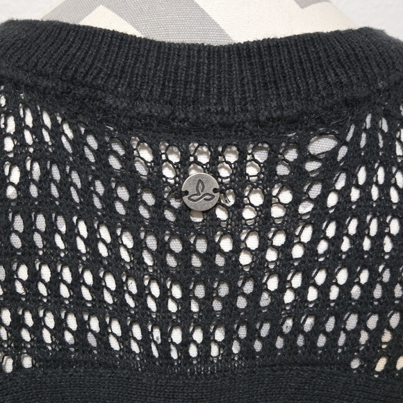 prAna Black Sharla Sweater Open Knit Long Sleeve Size Medium - Picture 6 of 11